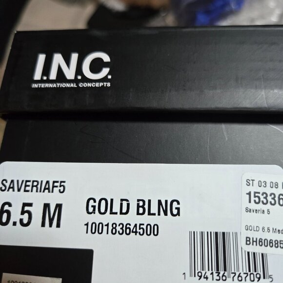 INC Saveria 5 Rhinestone Tall Over-the-Knee Boots/Gold Bling NEW!! Studded NEW!! - Picture 8 of 9